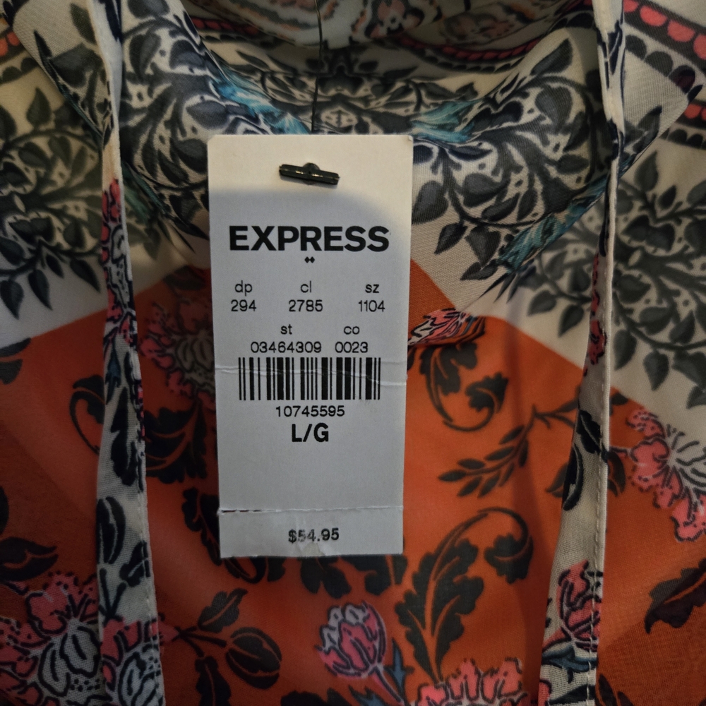 Express Multicolor Floral Top - Picture 2 of 4